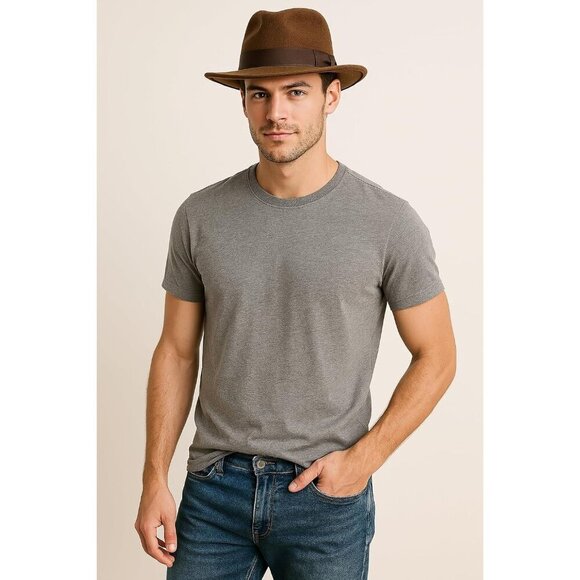 Adult Brown Fedora Hat Cosplay Halloween Costume Accessory Unisex main image 5